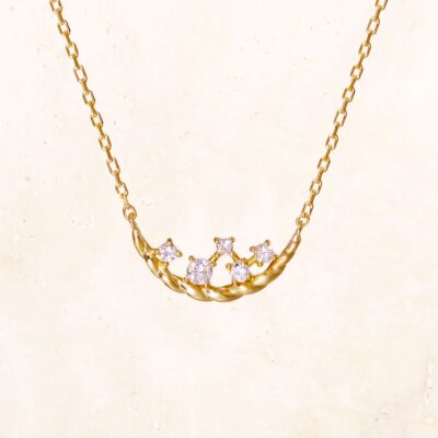 10K Gold Croissant Necklace