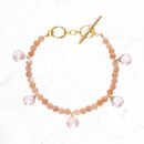 Popping Gemstone Bracelet (Rose Quartz & Moonstone)
