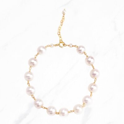 7mm Pearl Toggle Clasp Bracelet