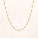 10K Gold Screw Chain Necklace 45cm