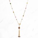 Boho Style Long Necklace (Tourmaline Mix)