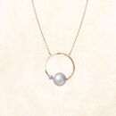 10K Akoya Pearl Circle Necklace