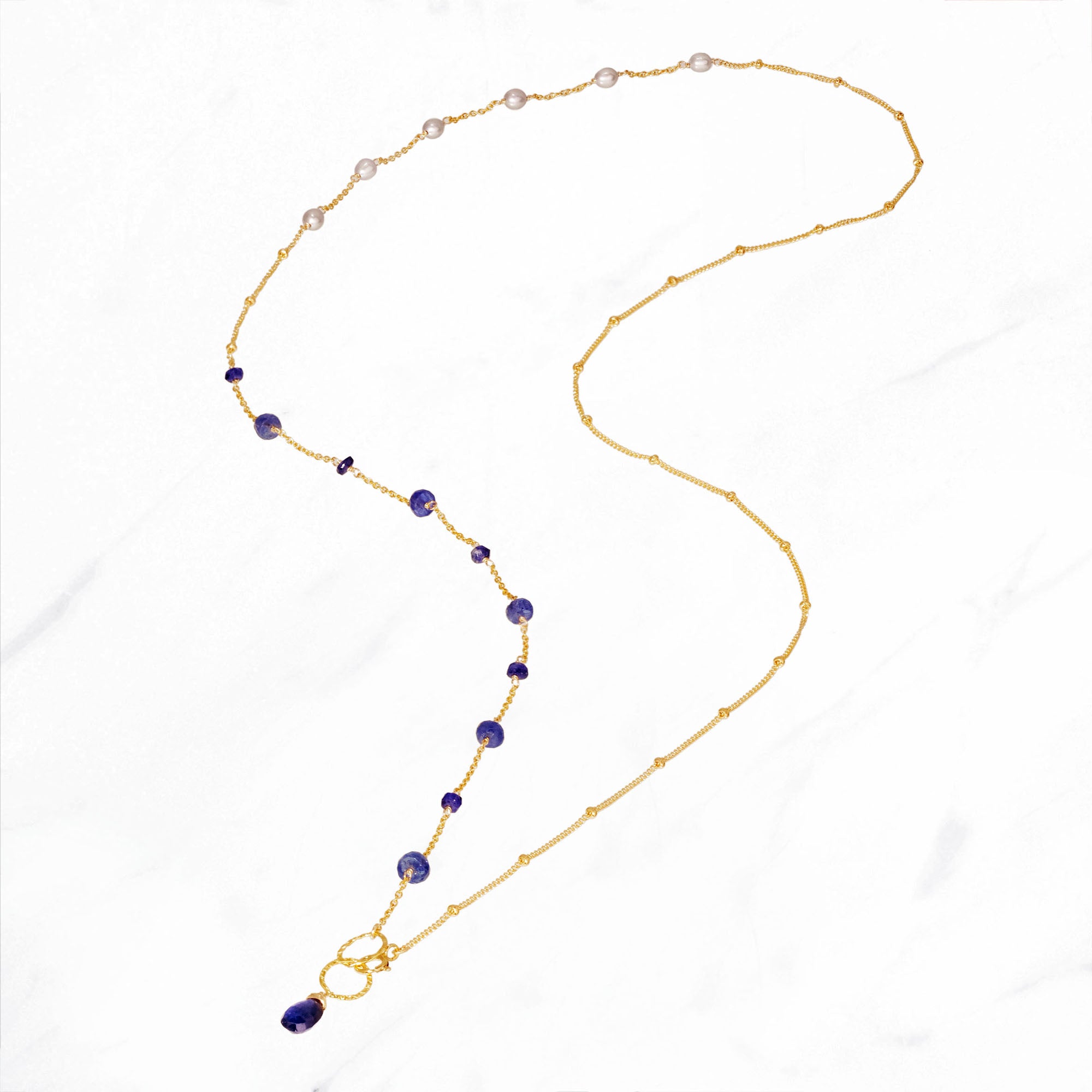 Steady Sapphire & Pearl Necklace