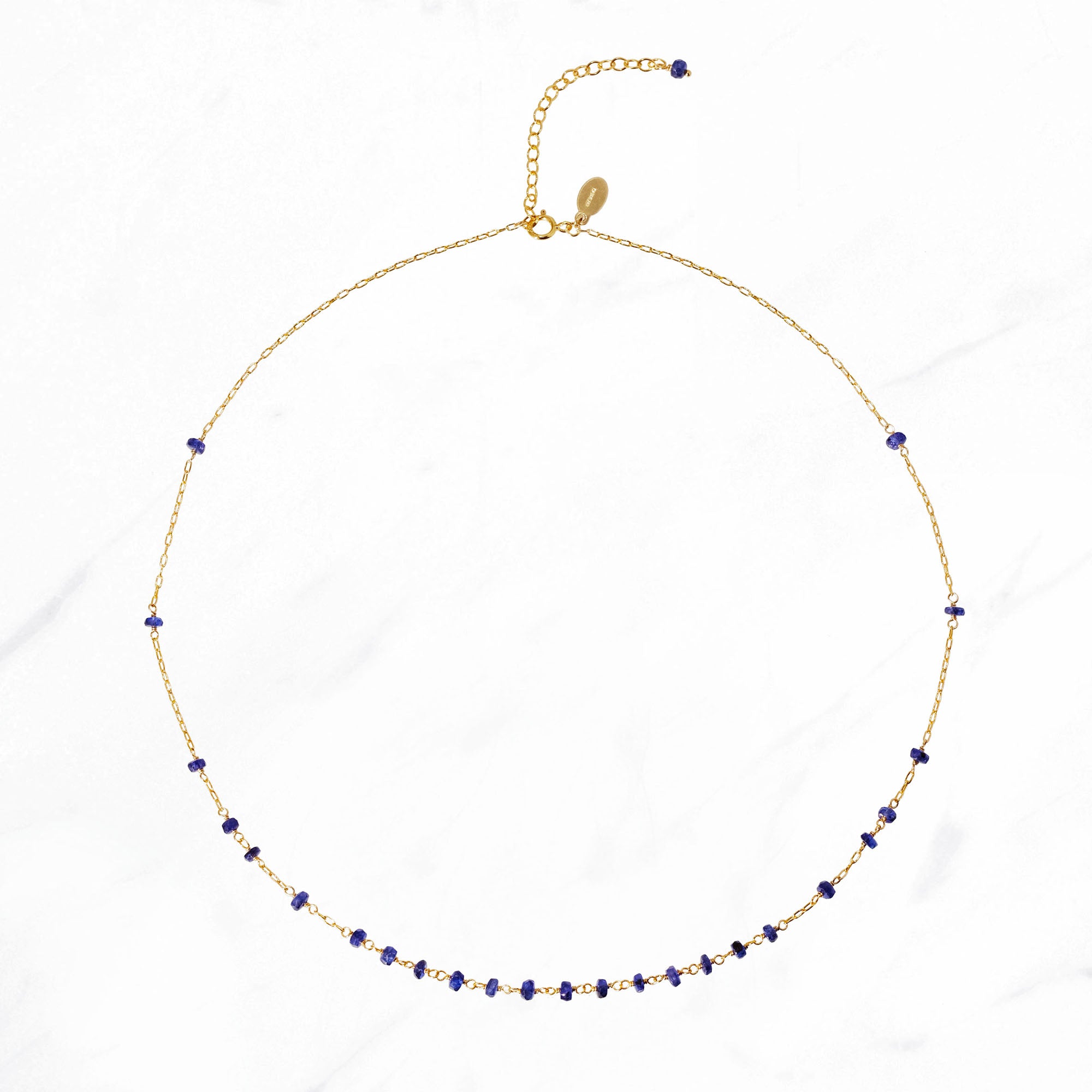 Sapphire Short Decor Necklace