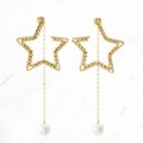 Gold Star Wrapped Stud Earrings