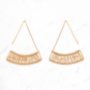 Rattan Fan Earrings