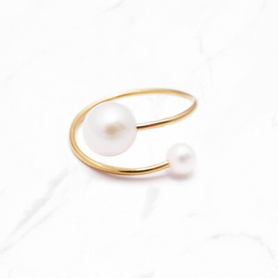 Wrapped Pearl Ring